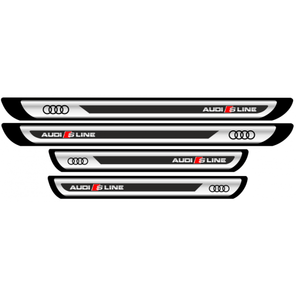 Set Protectie Praguri Sticker Crom Audi S-Line
